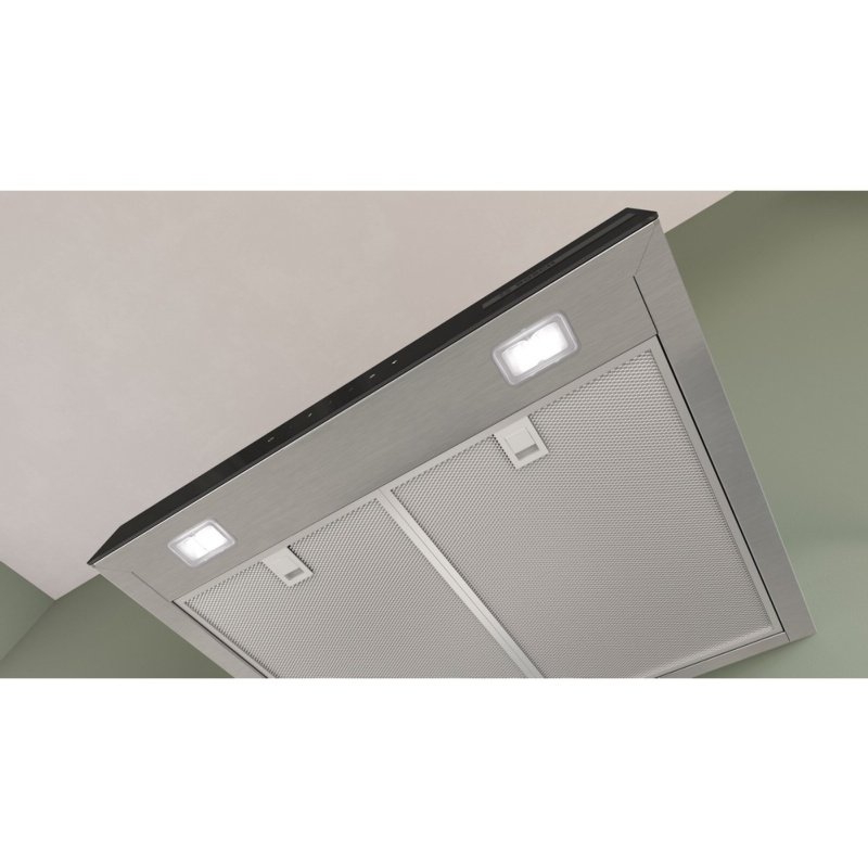 CAMPANA DECORATIVA 60 cm INOX MATE CON CRISTAL BOSCH DWB67DN30 1