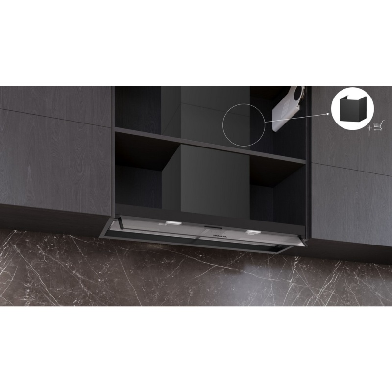 CAMPANA DECORATIVA INTEGRADA 90 cm NEGRO MATE SIEMENSL LJ95BCC60 2