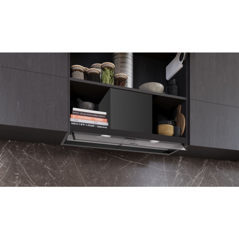 CAMPANA DECORATIVA INTEGRADA 90 cm NEGRO MATE SIEMENSL LJ95BCC60 1
