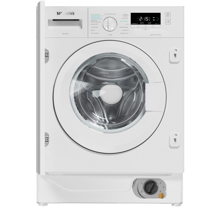LAVADORA SECADORA INTEGRABLE 8 kg de lavado y 5 kg de secado 1400 rpm SIEMENS WK14D260ES