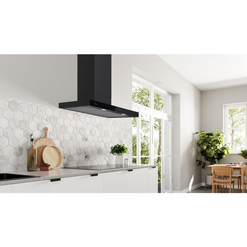 CAMPANA DECORATIVA 90 cm NEGRO MATE CON CRISTAL BALAY 3BC897GM 2