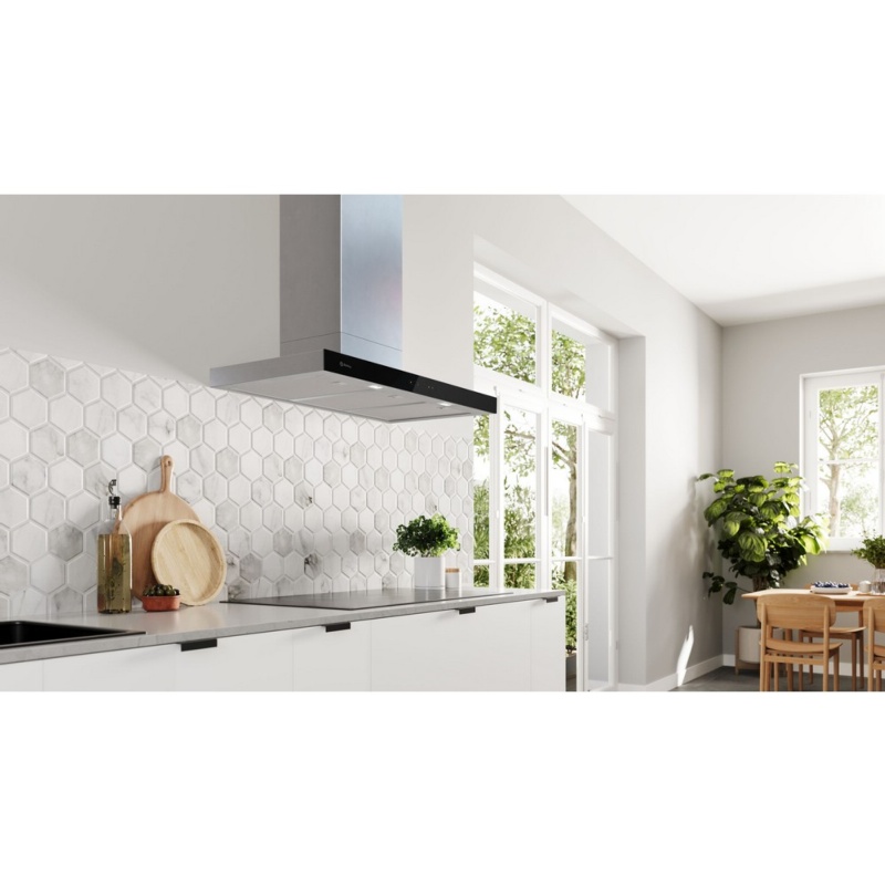 CAMPANA DECORATIVA 90 cm INOX MATE CON CRISTAL BALAY 3BC897GX 3