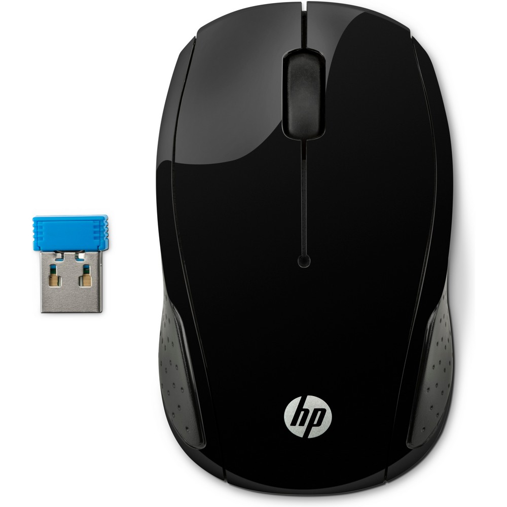 RATON HP 200 ERGONOMICO INALAMBRICO NEGRO