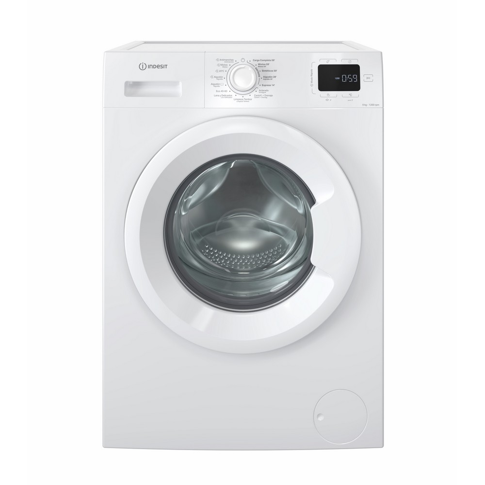 LAVADORA CARGA FRONTAL BLANCA 9 kg y 1200 rpm INDESIT IM962TIMESPT