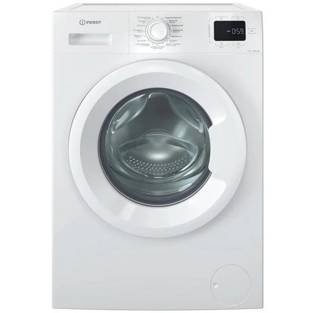LAVADORA CARGA FRONTAL BLANCA 7 kg y 1000 rpm INDESIT IM760TIMESPT