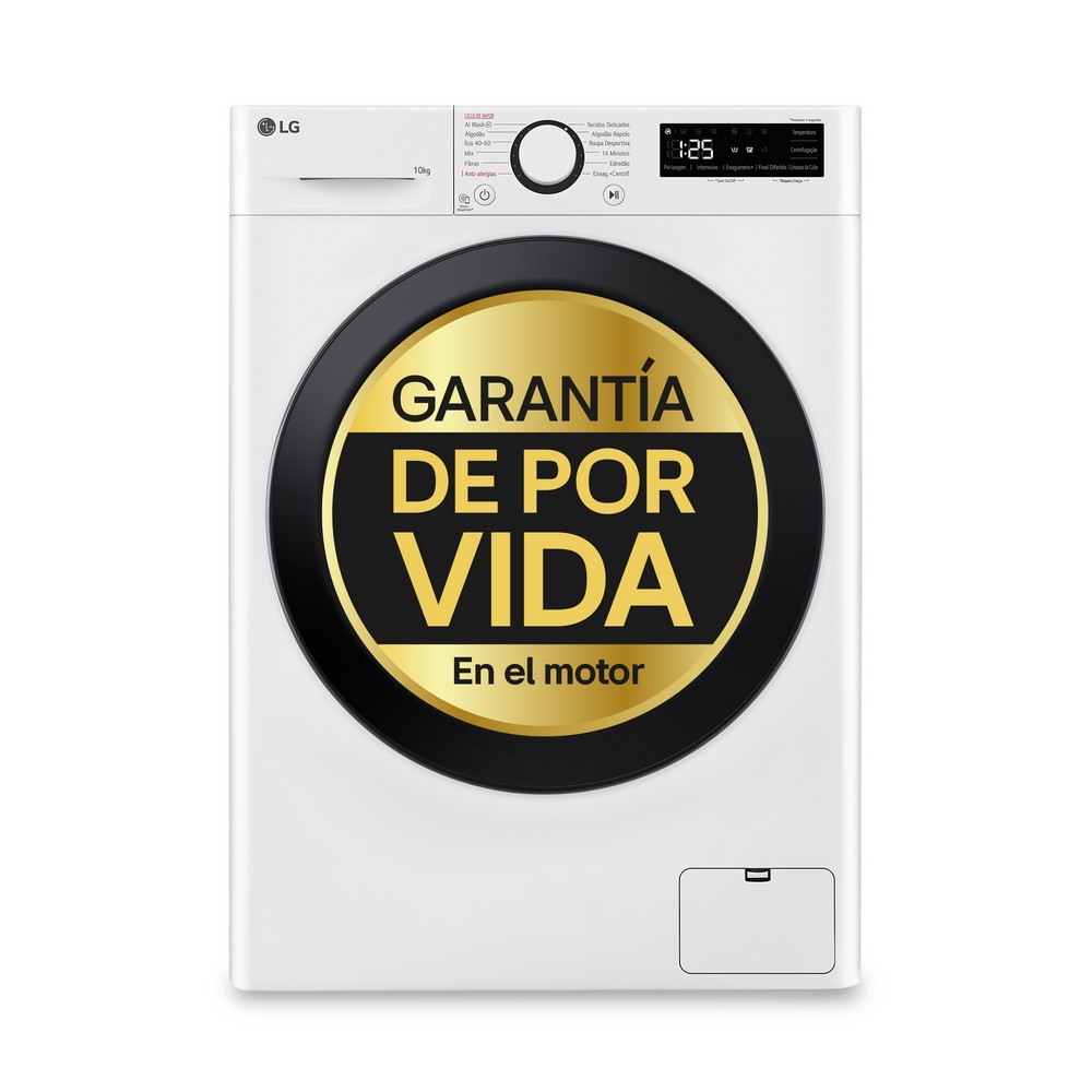 LAVADORA CARGA FRONTAL BLANCA 10 kg y 1400 rpm LG F4WR5010A6W