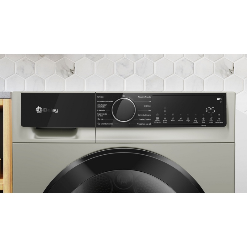 SECADORA CONDENSACION CON BOMBA DE CALOR INOX MATE 9 kg BALAY 3SB093XC 2