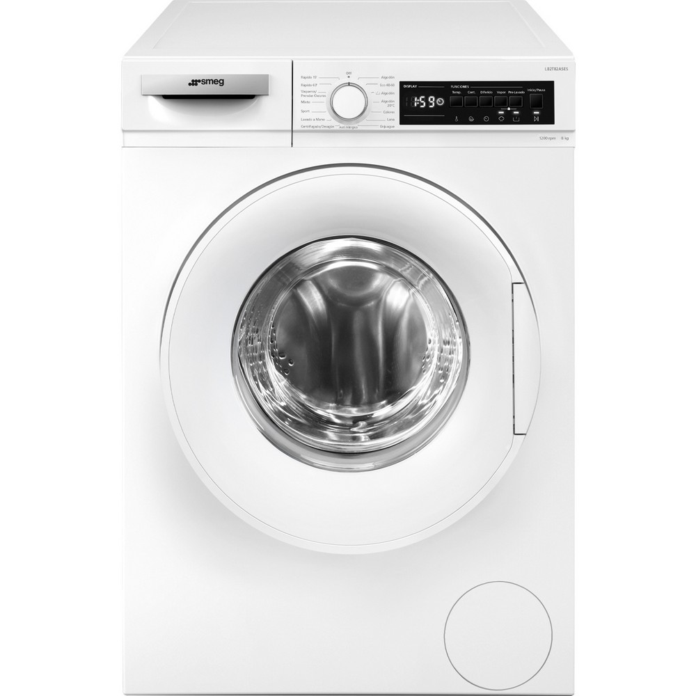 LAVADORA CARGA FRONTAL BLANCA 8 kg y 1200 rpm SMEG LB2T82ASES