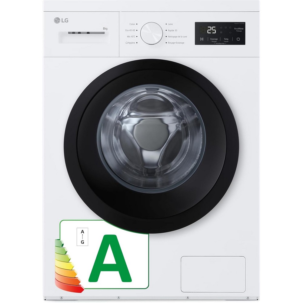 LAVADORA CARGA FRONTAL BLANCA 8 kg y 1400 rpm con fondo reducido 47 cm LG F4A10S8NWK