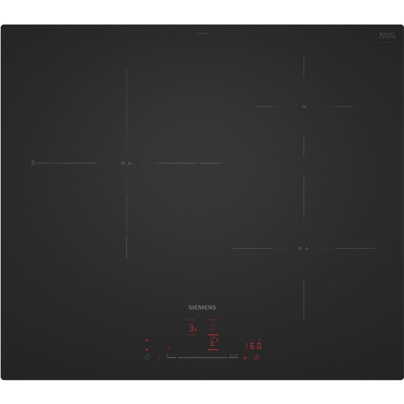 PLACA INDUCCION 3 FUEGOS NEGRO MATE SIEMENS EH61AHCC1E