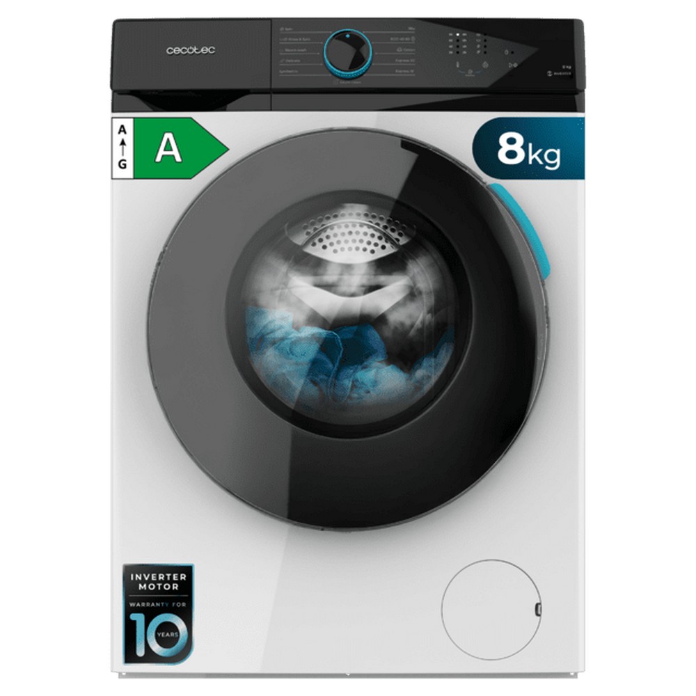 LAVADORA CARGA FRONTAL BLANCA 8 kg y 1200 rpm CECOTEC DRESSCODE 8110