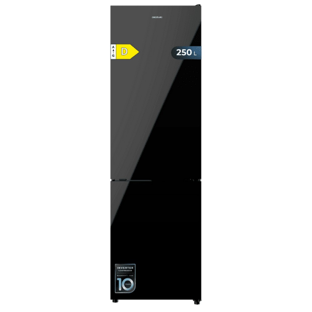FRIGORIFICO COMBI NO FROST NEGRO GLASS 180x55 CECOTEC 250