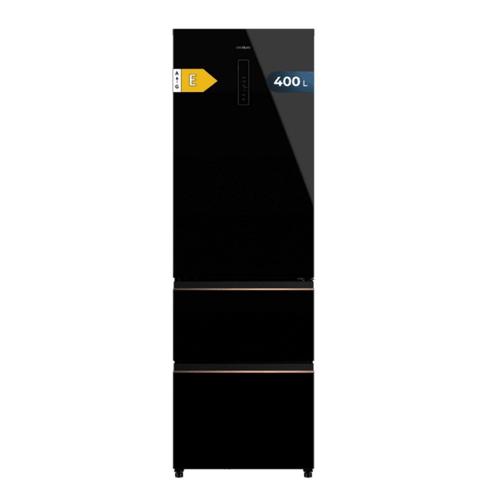 FRIGORIFICO COMBI NO FROST CECOTEC FD400 191x60 FD NF CRISTAL NEGRO