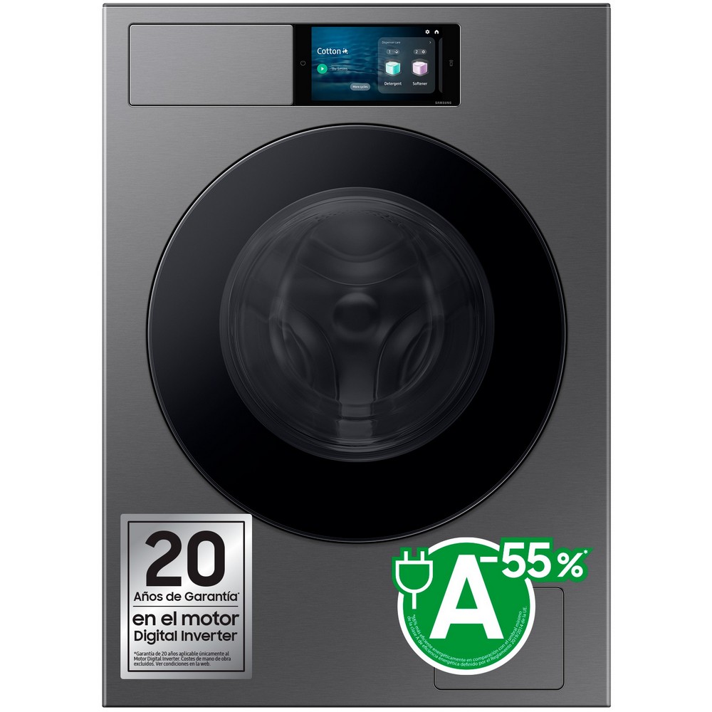 LAVADORA CARGA FRONTAL COLOR GRAFITO 9 kg y 1400 rpm SAMSUNG WF90F09C4SU3