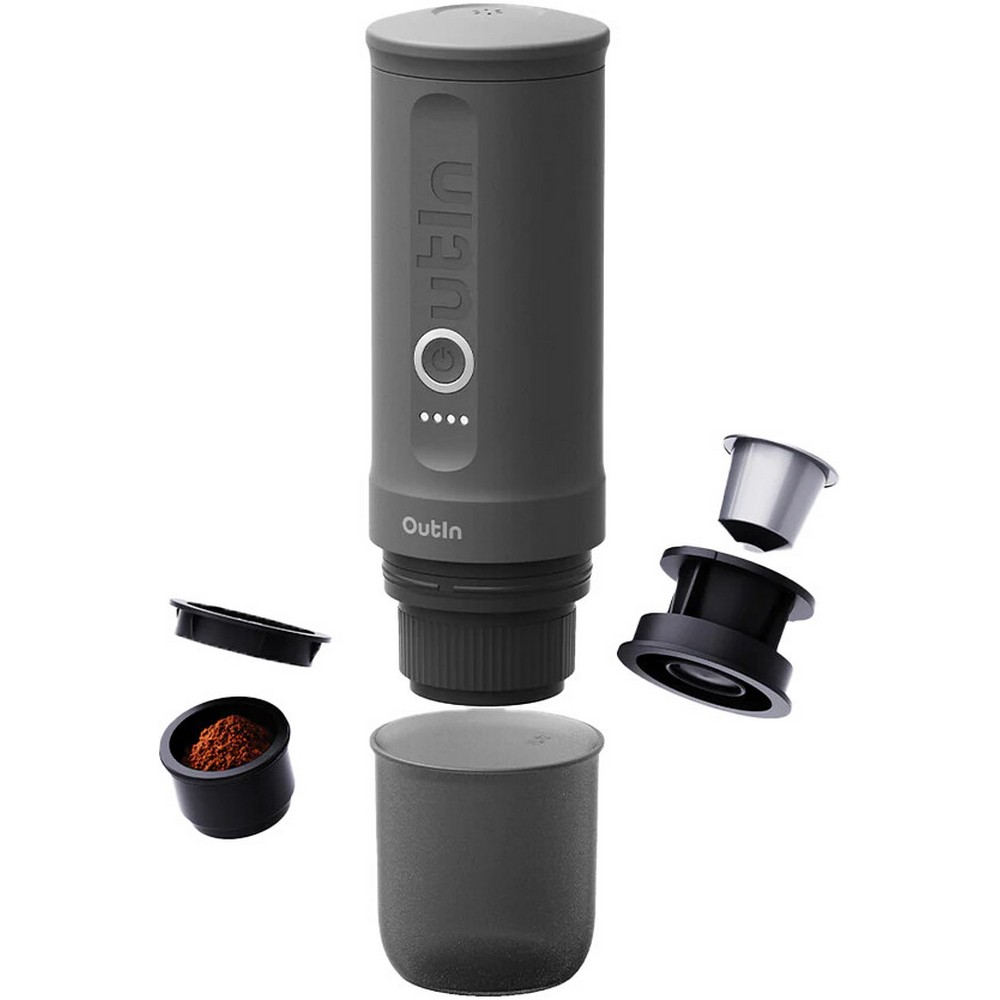 CAFETERA EXPRESS OUTIN ESPRESSO PORTATIL GRIS 12V NESPRESSO