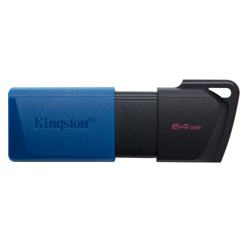 MEMORIA USB KINGSTON 64GB RETRACTIL NEGRO/AZUL