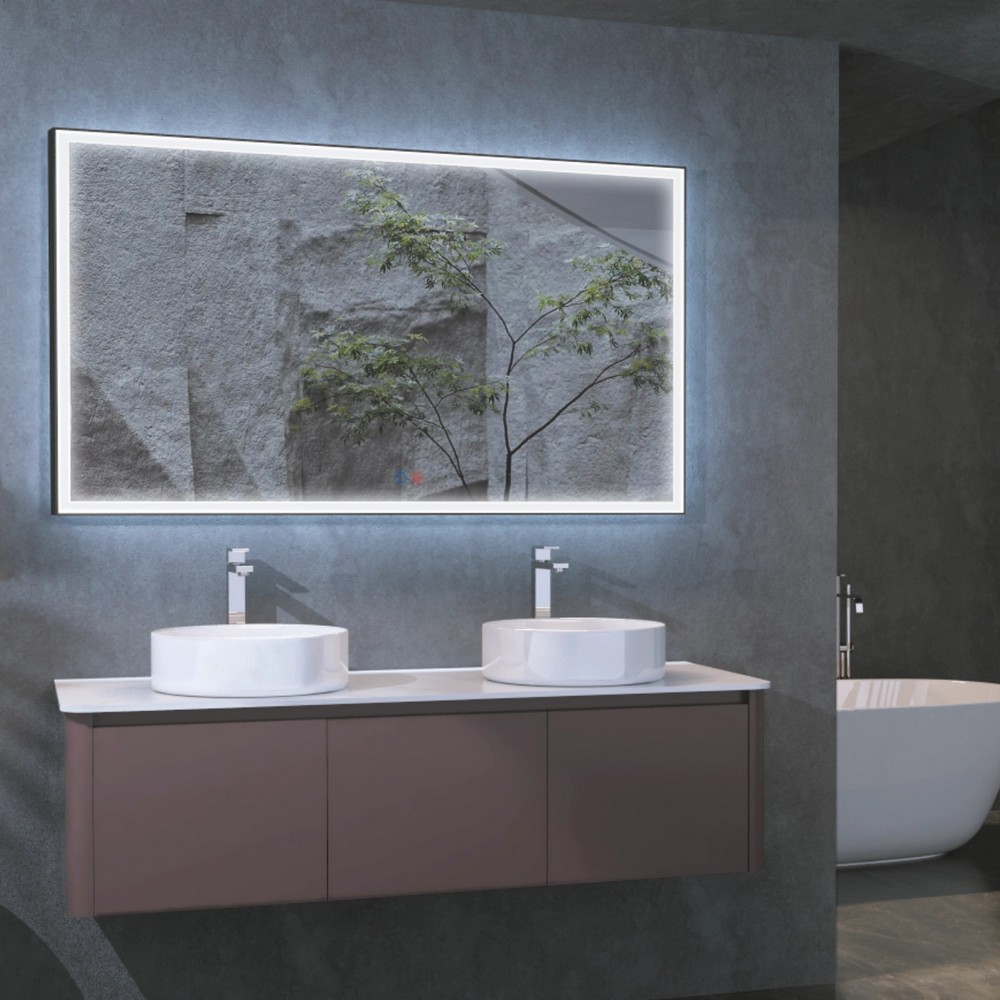 ESPEJO DE BAÑO LEDIMEX 90X80 SUIZA NEG M SUIZ010-90NG