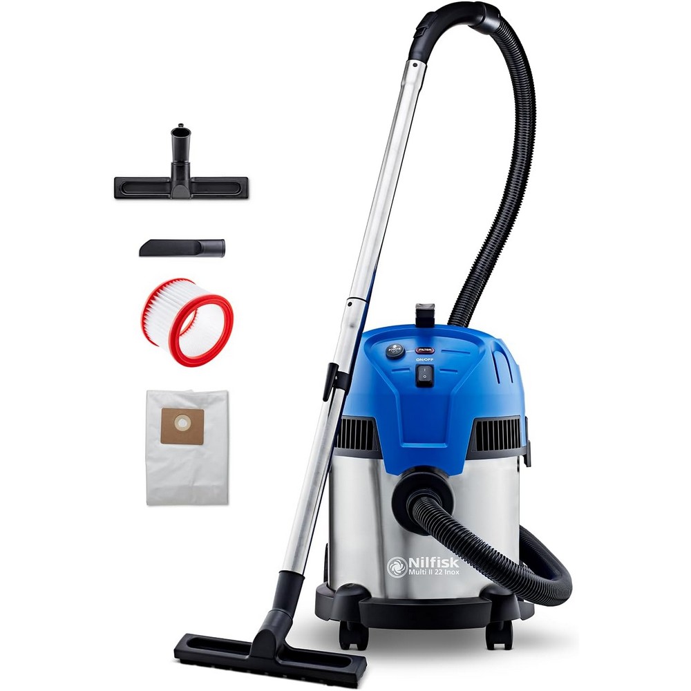 ASPIRADOR TRINEO NILFISK MULTI 22L INOX 1200W SOL.Y LI