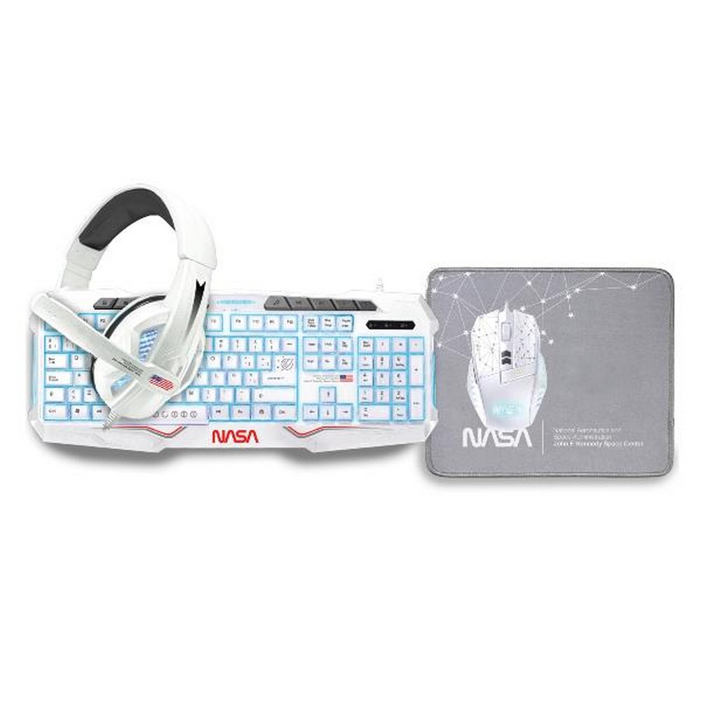 KIT GAMING NASA TECLADO+RATON+ALFOM+AURICULAR