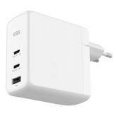 CARGADOR KSIX 2XUSB C + 1XUSB A GAN 100W BLANCO