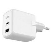 CARGADOR KSIX 1XUSB C + 1XUSB A GAN 45W BLANCO