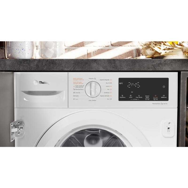 LAVADORA SECADORA INTEGRABLE 8 kg de lavado y 5 kg de secado 1400 rpm BALAY 3TW887B 1