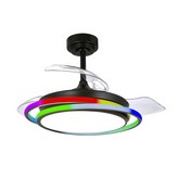 VENTILADOR DE TECHO CRISTAL ANTILA MINI RGB BK RETRAC