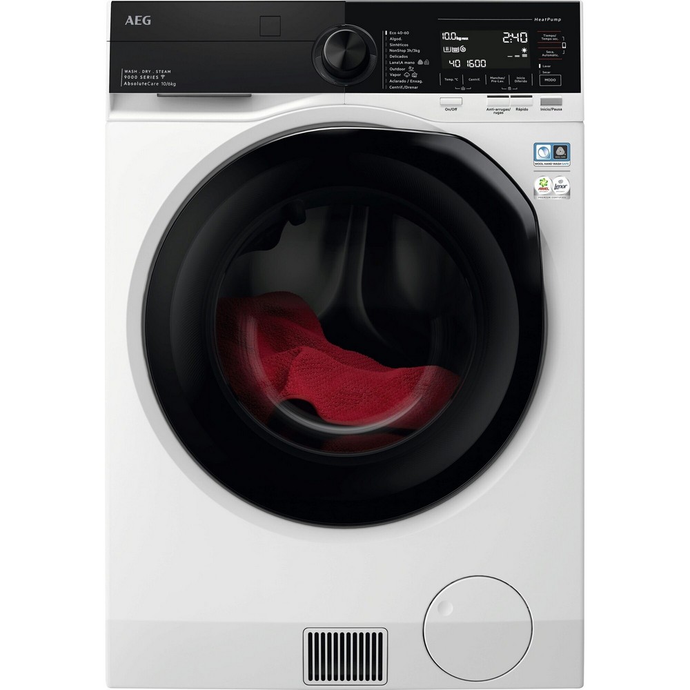 LAVADORA SECADORA BLANCA 10 kg LAVADO y 6 kg SECADO 1600 rpm AEG LWR9816O1C