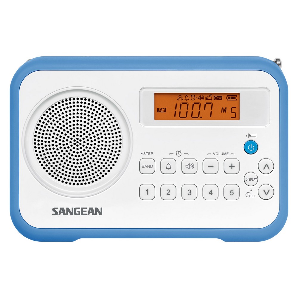 RADIO PORTATIL SANGEAN PR-D18 BLANCO/AZUL FM/AM