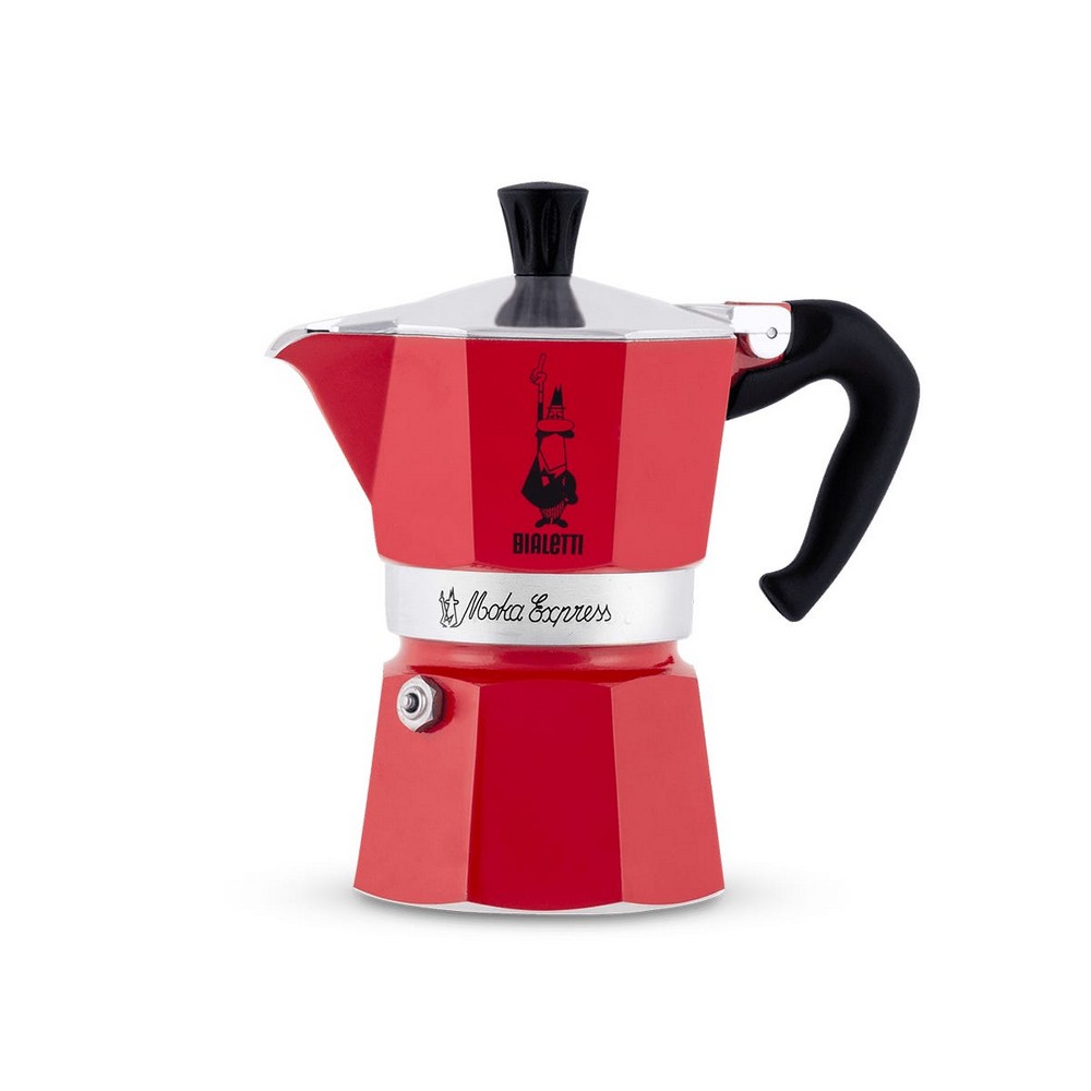 CAFETERA ITALIANA BIALETTI NEW MOKA INDUCTION RED 4 tazas