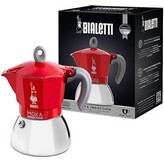CAFETERA ITALIANA BIALETTI NEW MOKA INDUCTION RED 6 tazas