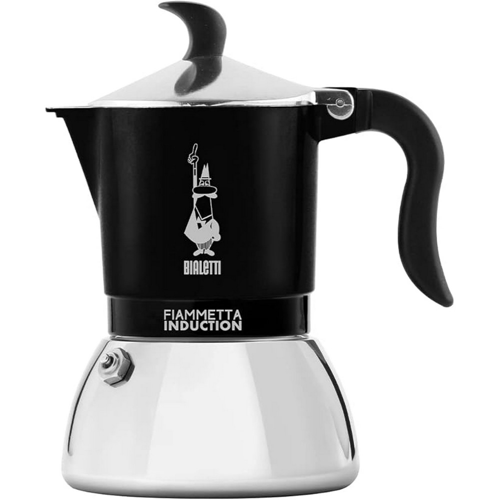 CAFETERA ITALIANA BIALETTI FIAMMETTA INDUCT BLACK 4 TAZAS