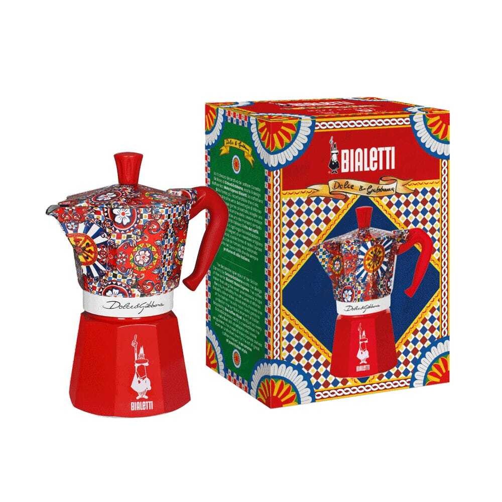 CAFETERA ITALIANA BIALETTI MOKA EXPRESS D&G RED 6 tazas