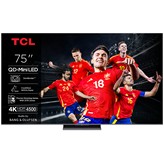 TV TCL 75 75C8K UHD MINILED GOOGLETV 144HZ B&O