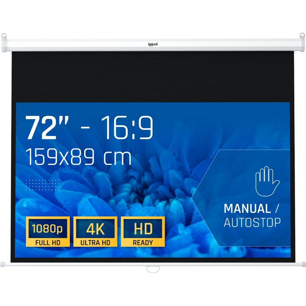 PANTALLA MURAL IGGUAL 16:9 159X89 CM 72 MANUAL