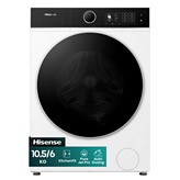 LAVADORA SECADORA BLANCA y NEGRA 10,5 kg LAVADO y 6 kg SECADO 1400 rpm HISENSE WD5I1045BWQ