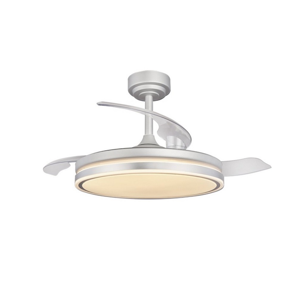 VENTILADOR DE TECHO RETRACT CRISTAL MOSS GRIS 72W MD