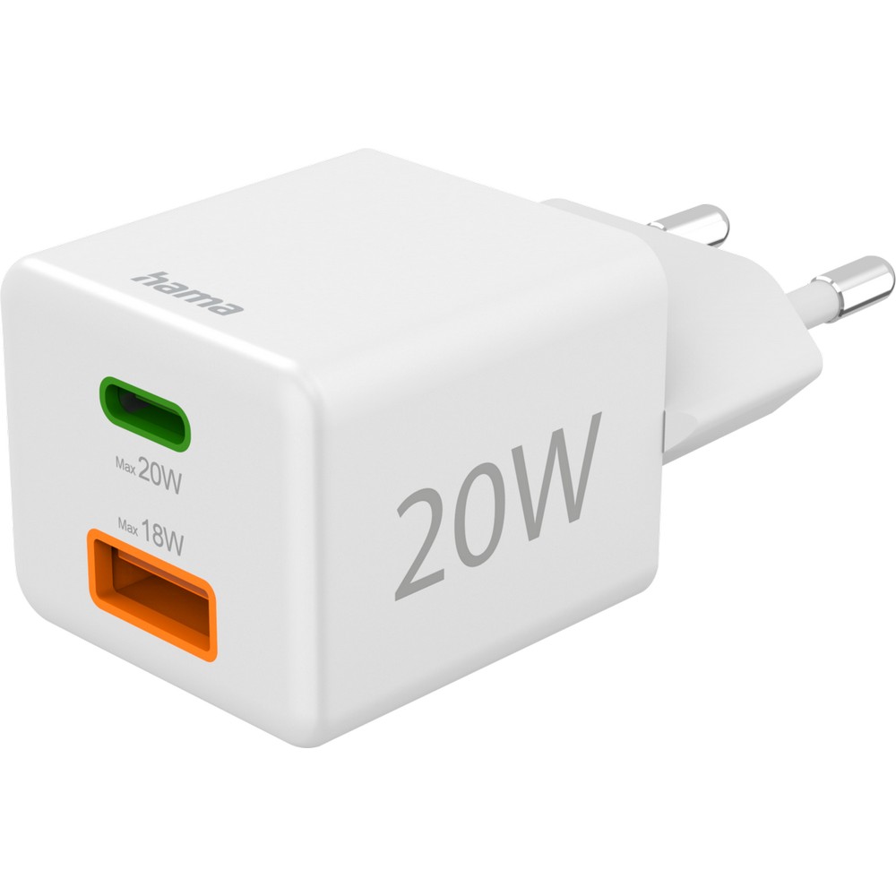 CARGADOR HAMA 00201991 MINI 220V 20W USB-C +USB A