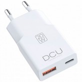 CARGADOR DCU 1XUSB A + 1XUSB C SUPER SLIM 20W