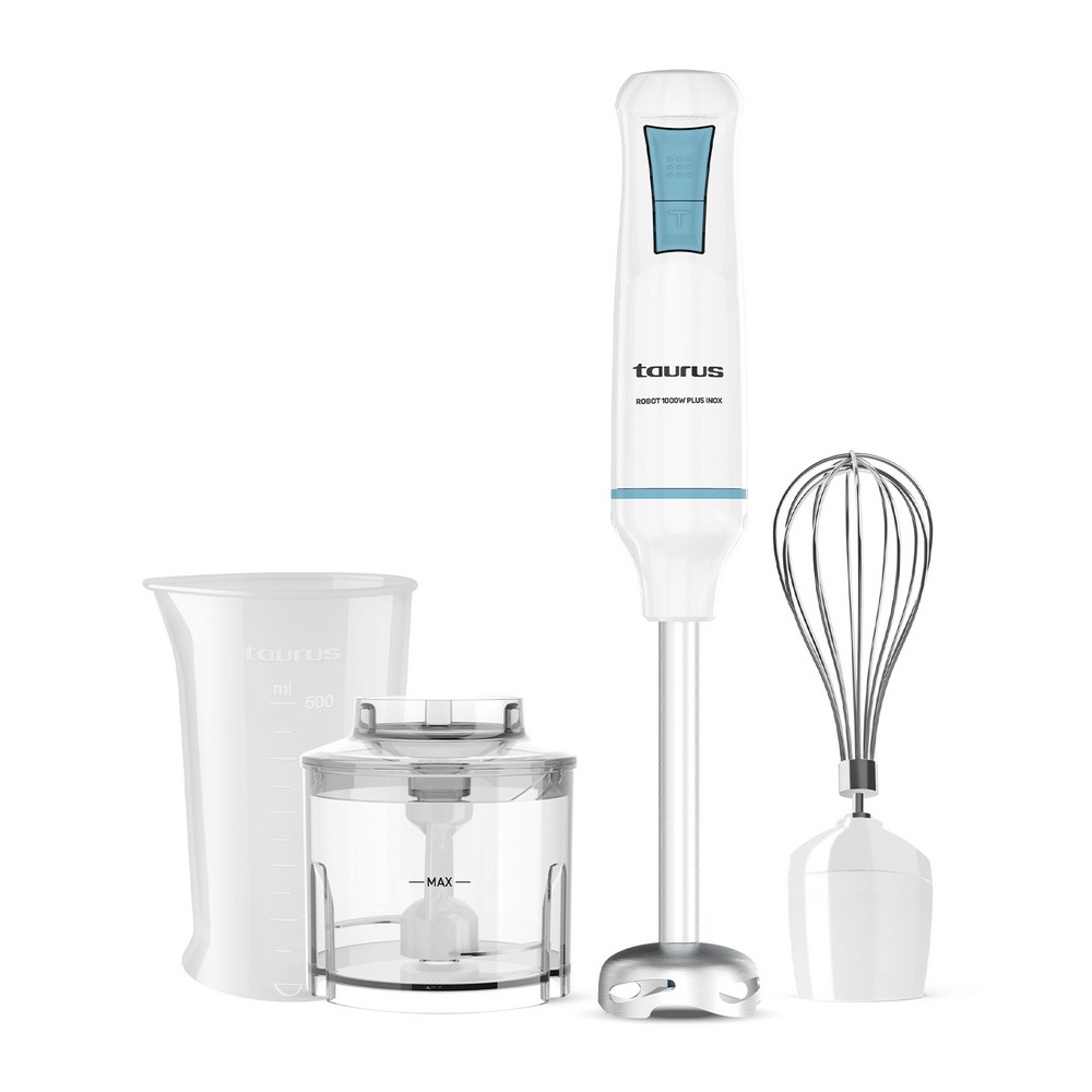 BATIDORA DE MANO TAURUS ROBOT 1000W PLUS PIE INOX C/A 2V