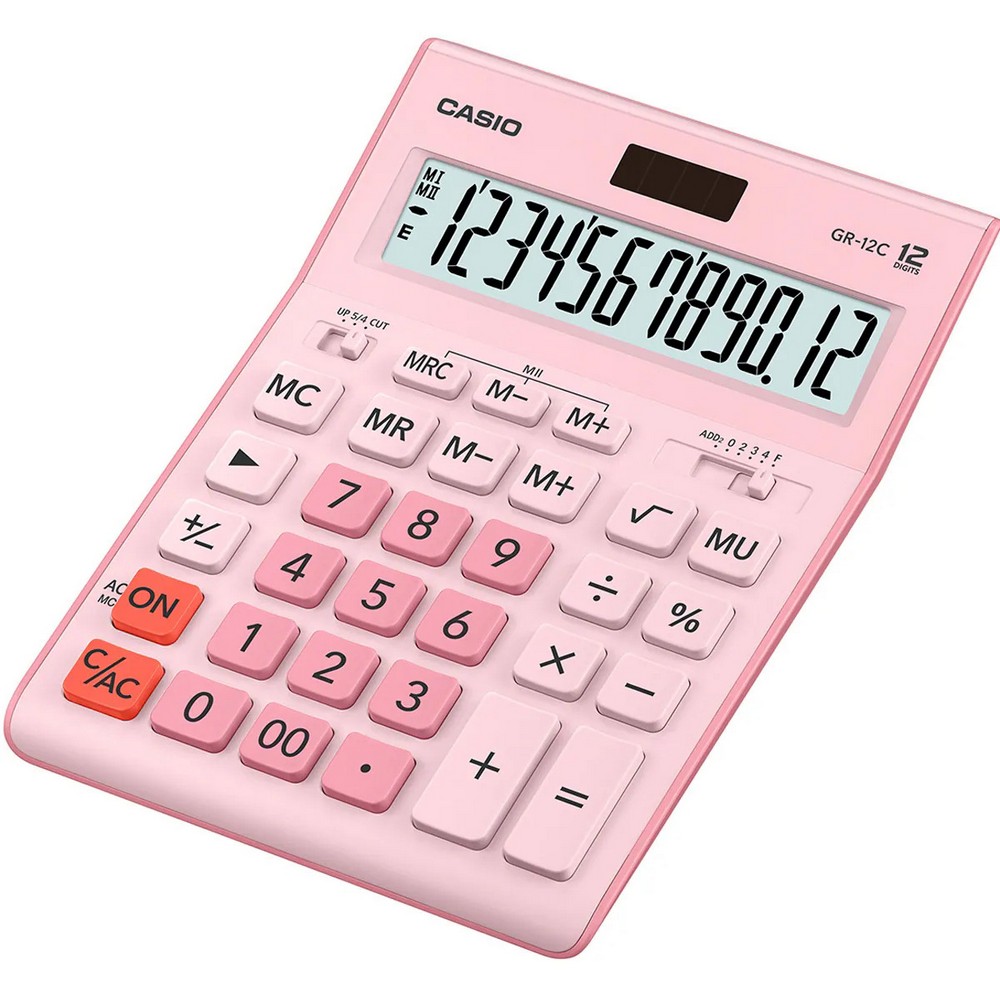 CALCULADORA CASIO GR-12 ROSA
