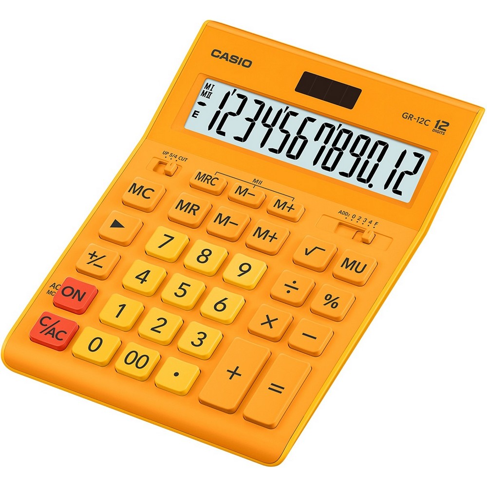 CALCULADORA CASIO GR-12 NARANJA