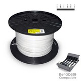 CARRETE CABLE MANGUERA PLANA BLANCA 2x1,5mm 400m (AUDIO) (BOBINA GRANDE Ø400x200mm)