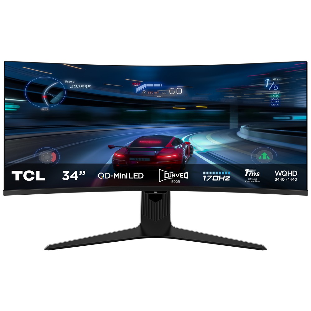 MONITOR TCL 34 34R83Q CURVED MINILED 170HZ 4K