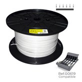 CARRETE CABLE MANGUERA PLANA BLANCA 3x1mm 300m (AUDIO) (BOBINA GRANDE Ø400x200mm)