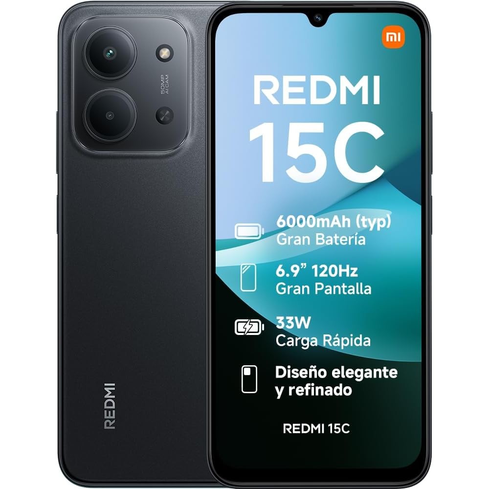 SMARTPHONE REDMI 15C 5G NFC 4/256 6,9 MIDISCO BLACK