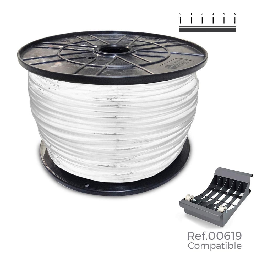 CARRETE CABLE MANGUERA ACRILICA 1KV BLANCA 3x1,5mm 200m (BOBINA GRANDE Ø400x200mm)