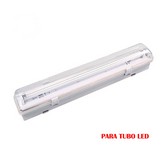 PANTALLA FLUORESCENTE ESTANCA PARA TUBO DE LED 1x9W (EQ. 18W) 220V 65cm IP65 EDM