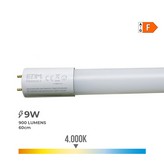 TUBO LED T8 9W 900lm 4000K LUZ DIA (EQ.18W) Ø2,6x60cm EDM