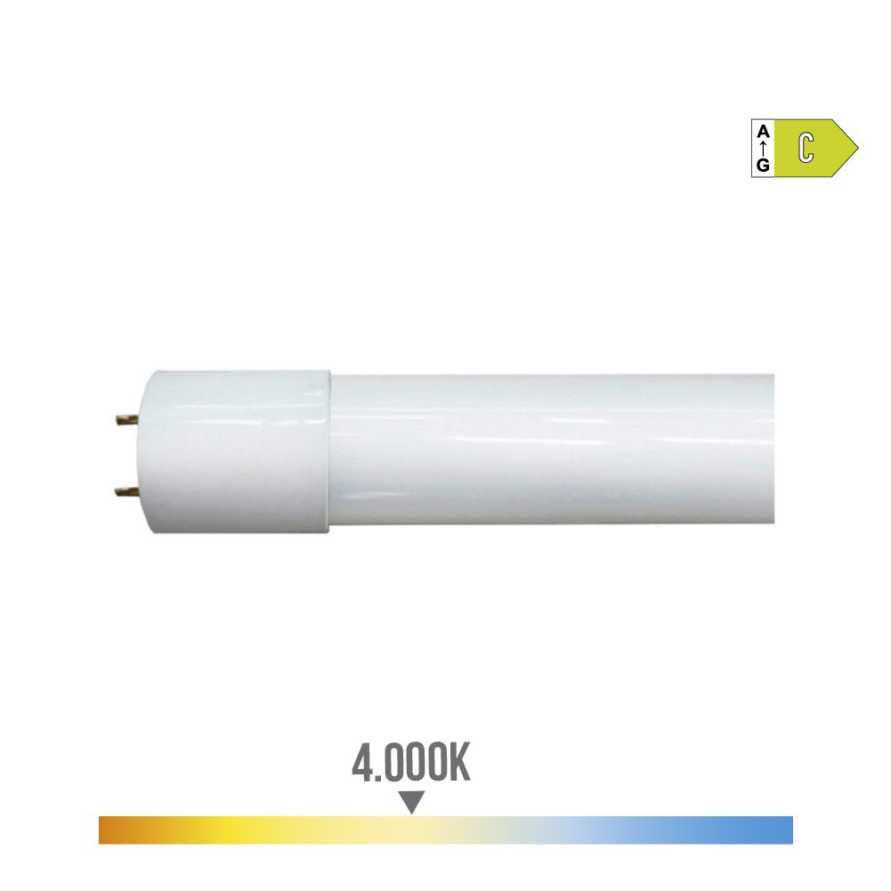 TUBO LED T8 12W 1.940Lm 4.000K LUZ DÍA CLASE C EDM